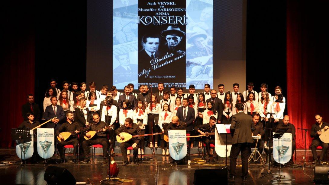 Sanat Sivas Projesi Kapsamında Aşık Veysel ve Muzaffer Sarısözen'i Anma Konseri Düzenlendi.