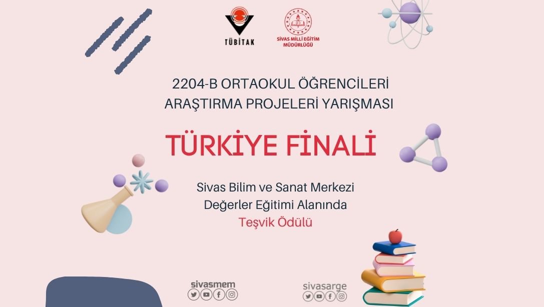 TÜBİTAK 2204 B Ortaokul Öğrencileri Araştırma Projeleri Yarışmaları Türkiye Finali Yapıldı